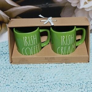 NWT Rae Dunn Irish coffee/cream 2 mugs in gift package!